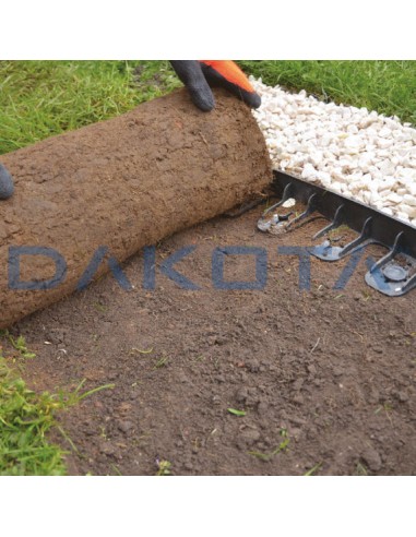 Separador de gravas y cesped