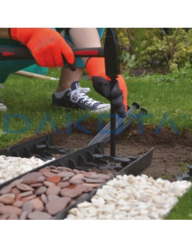 Separador de gravas y cesped