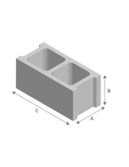Bloque hormigón 12x20x50