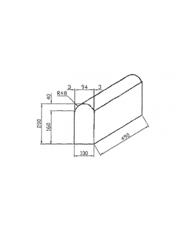 Bordillo jardín 10x20x50