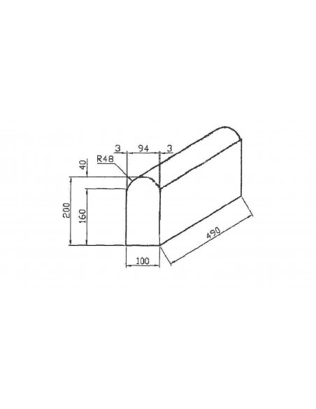 Bordillo jardín 10x20x50
