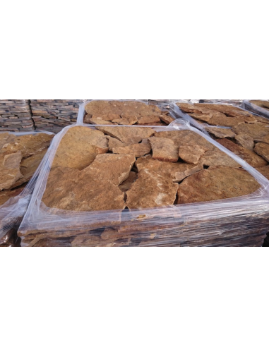 Losa irregular rústica amarilla