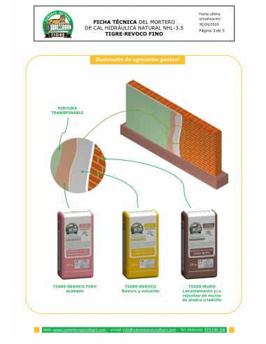 Mortero Tigre Revoco Fino 22Kg